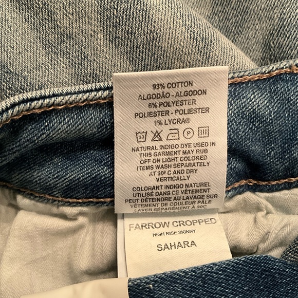 DL 1961 SAHARA Farrow Cropped High Rise Skinny Jeans 28 - Picture 12 of 13